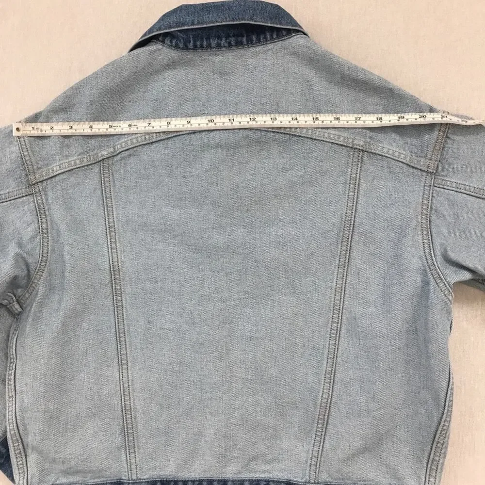 Levi's NWT Denim Trucker Jacket Crafted Oversized Inside Out XS/S